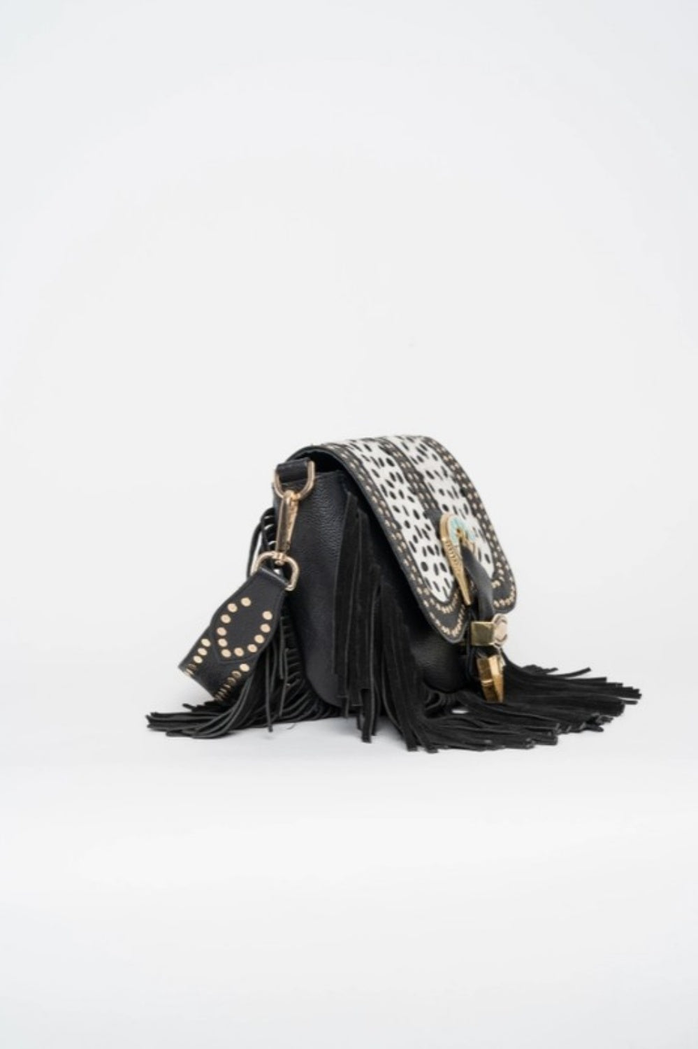 PITI CUITI AMAL DALMATION CROSSBODY BAG