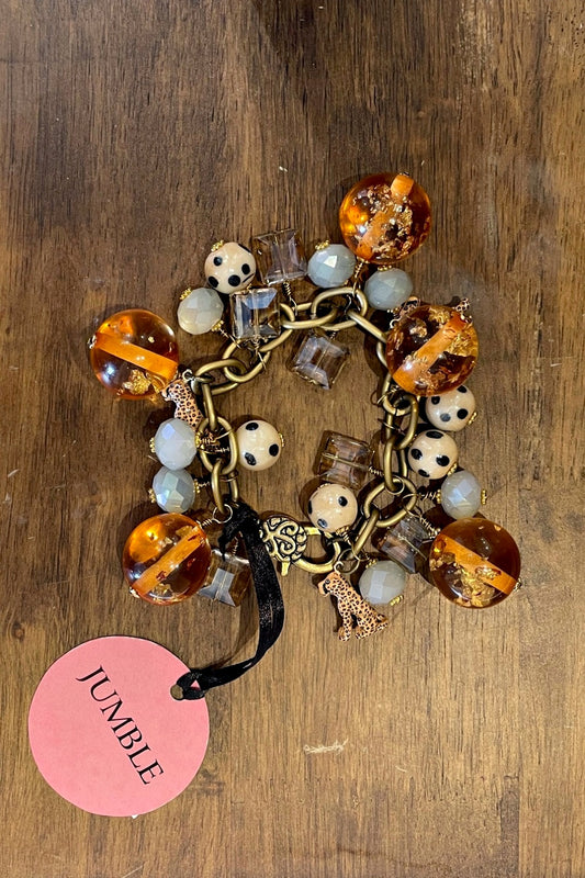 JUMBLE AMBER JUNGLE CHARM BRACELET