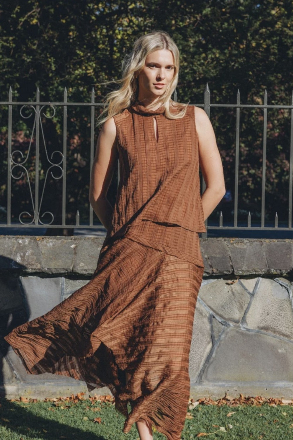 NERIS ART HOUSE SKIRT TEAK