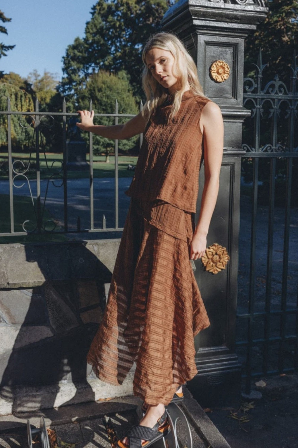 NERIS ART HOUSE SKIRT TEAK