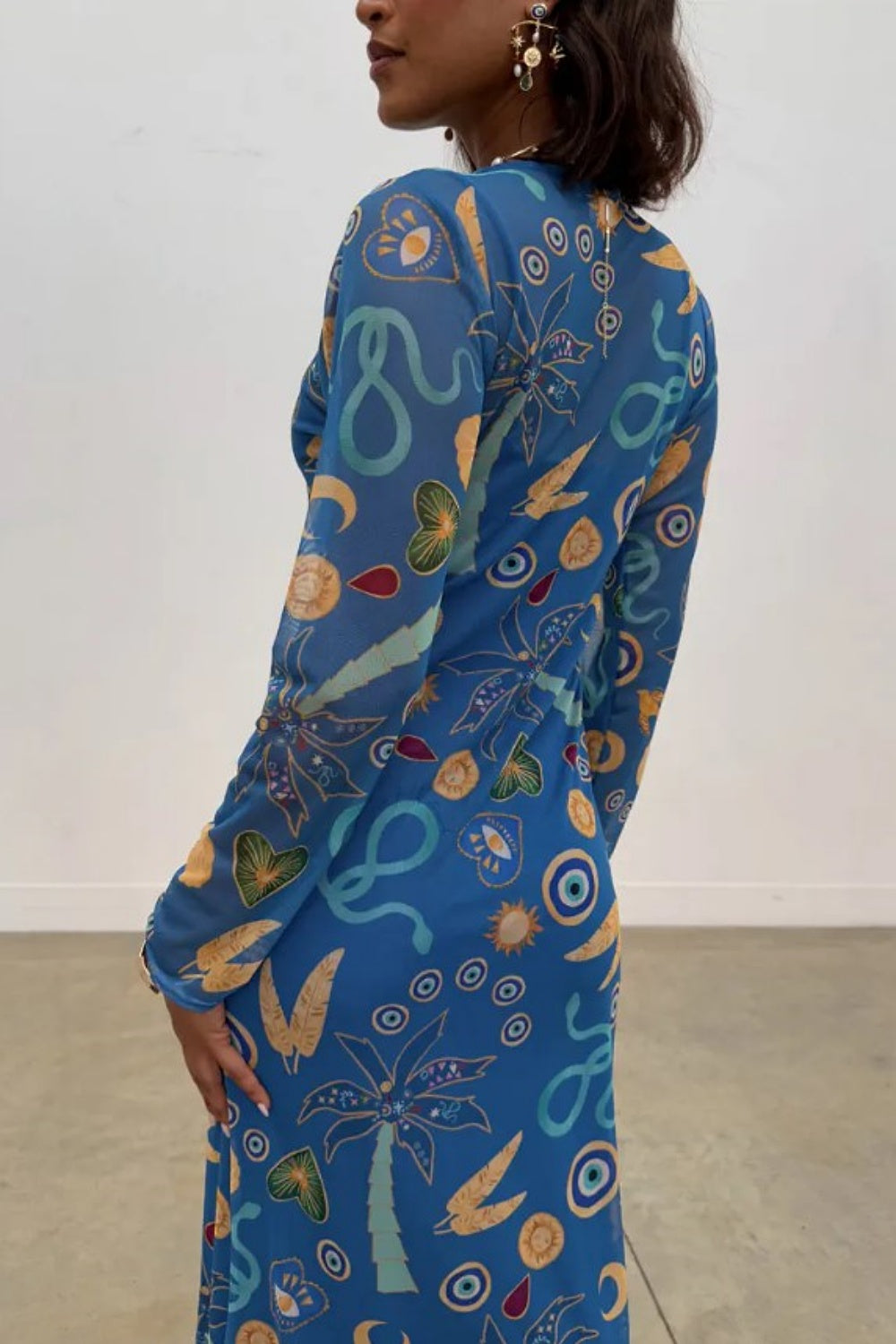 NEVER FULLY DRESSED AZURA CHARMS MESH DRESS