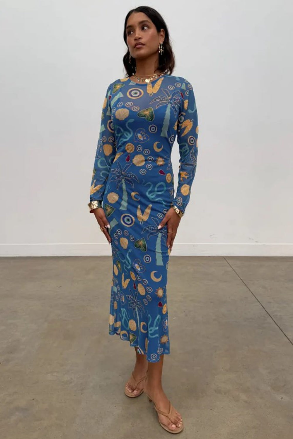 NEVER FULLY DRESSED AZURA CHARMS MESH DRESS