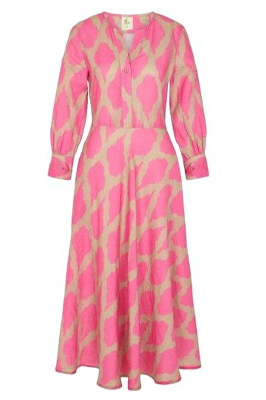 NIMO WITH LOVE AZURITE DRESS IKAT PINK