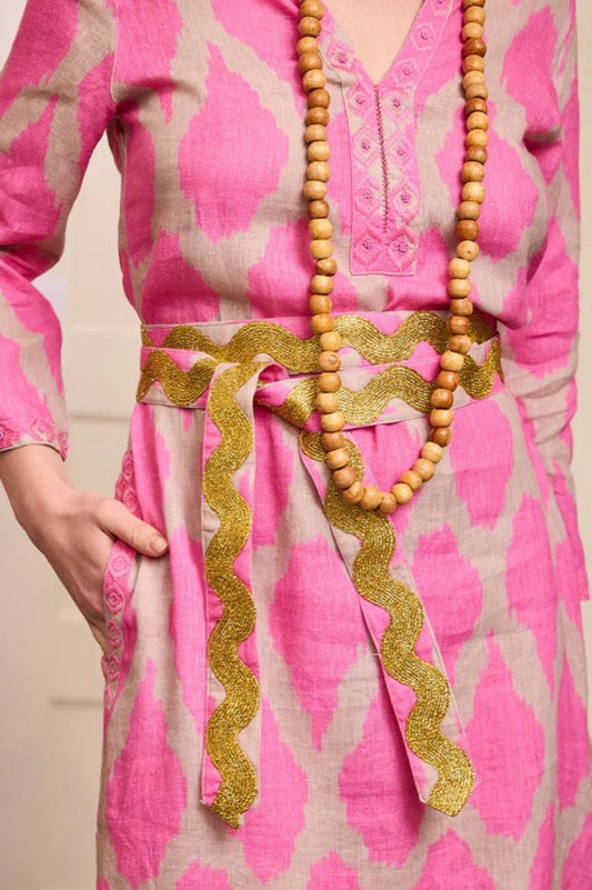 NIMO WITH LOVE PINK IKAT BELT