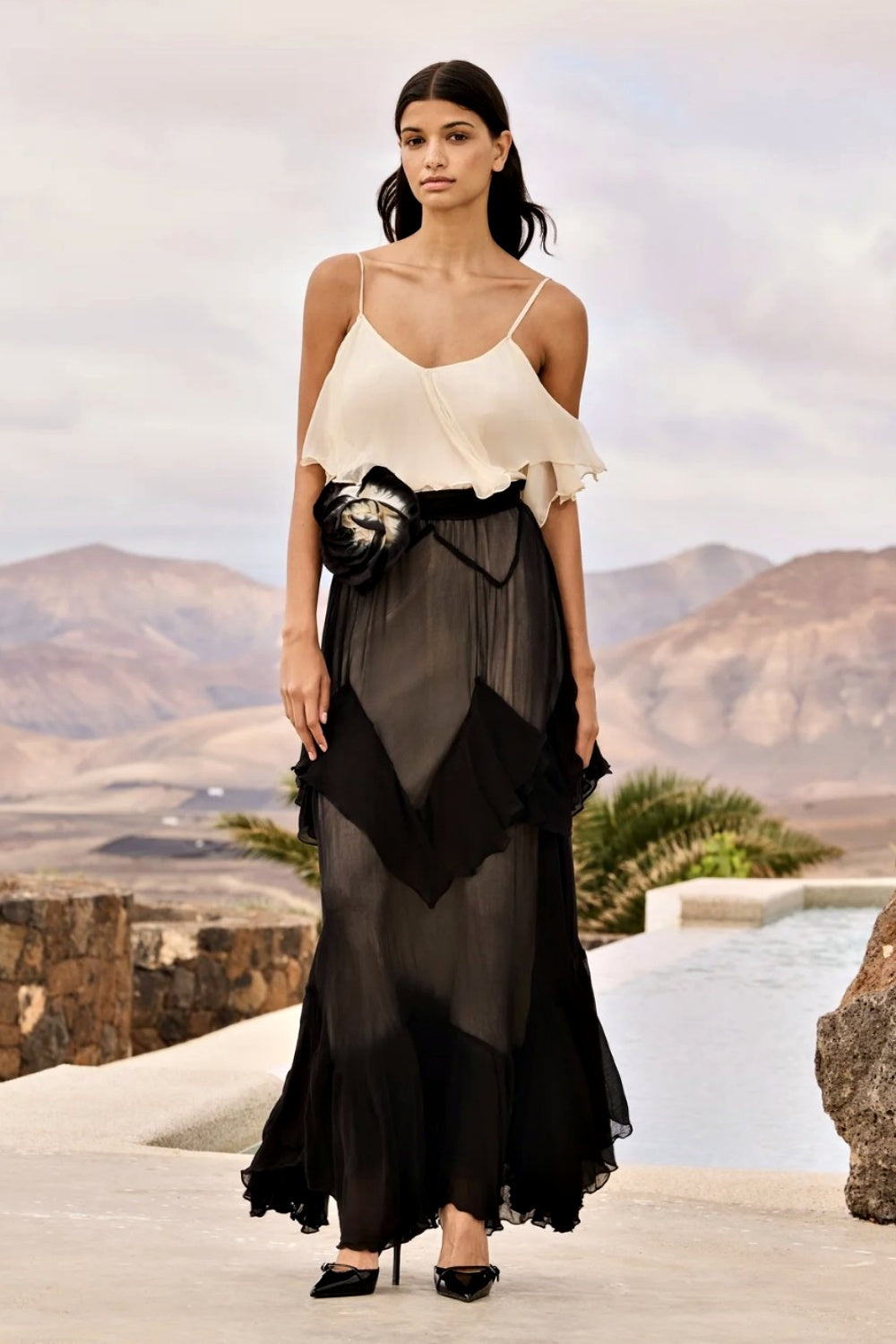 MES DEMOISELLE ROSA NOIR DRESS