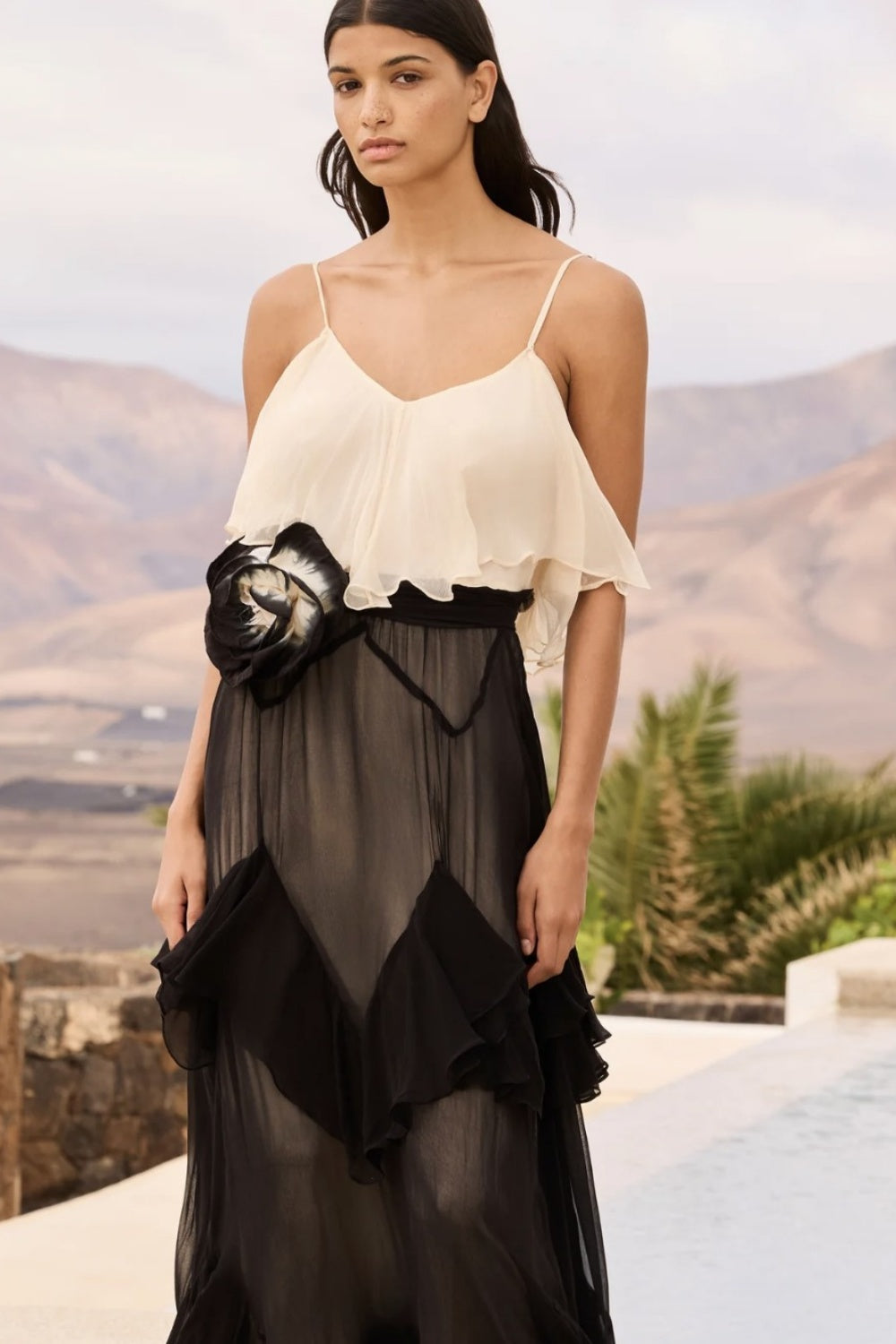MES DEMOISELLE ROSA NOIR DRESS