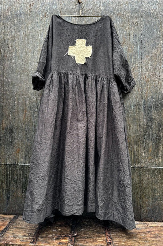 MEG BY DESIGN BILLY DRESS SWISS CROSS BLACK