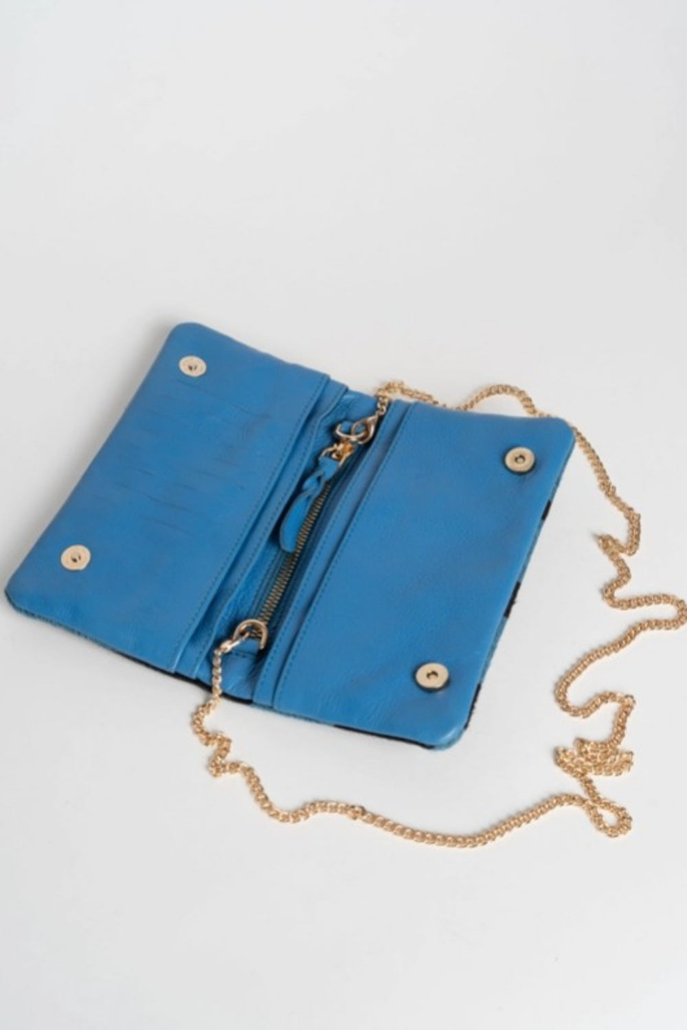 PITI CUITI BLUE ZEBRA JEWEL PURSE