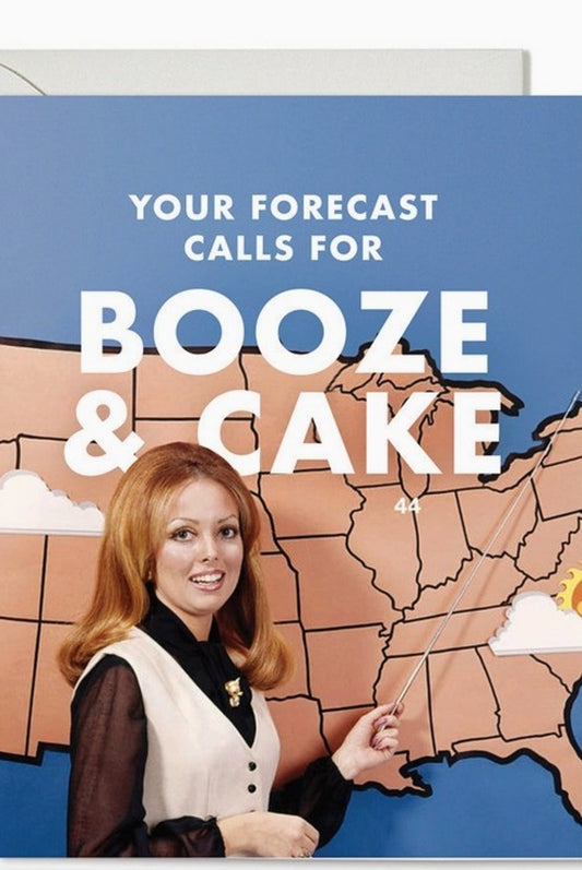 BOOZE + CAKE BIRTHDAY CARD