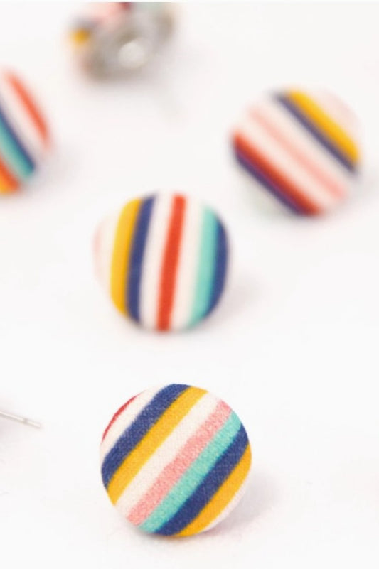 BUNNY BOSWORTH BUTTON STUD EARRINGS CANDY