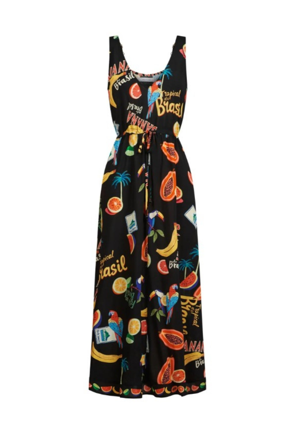 HAVEN TIE DRESS BASIL BLACK