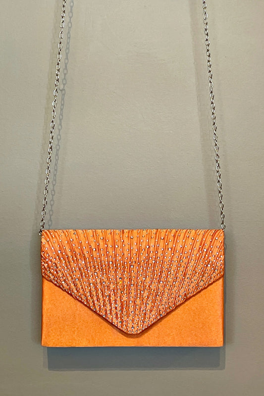 LOST + FOUND CASINO DIAMANTE CLUTCH ORANGE