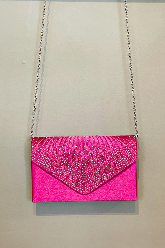 LOST + FOUND CASINO DIAMANTE CLUTCH PINK