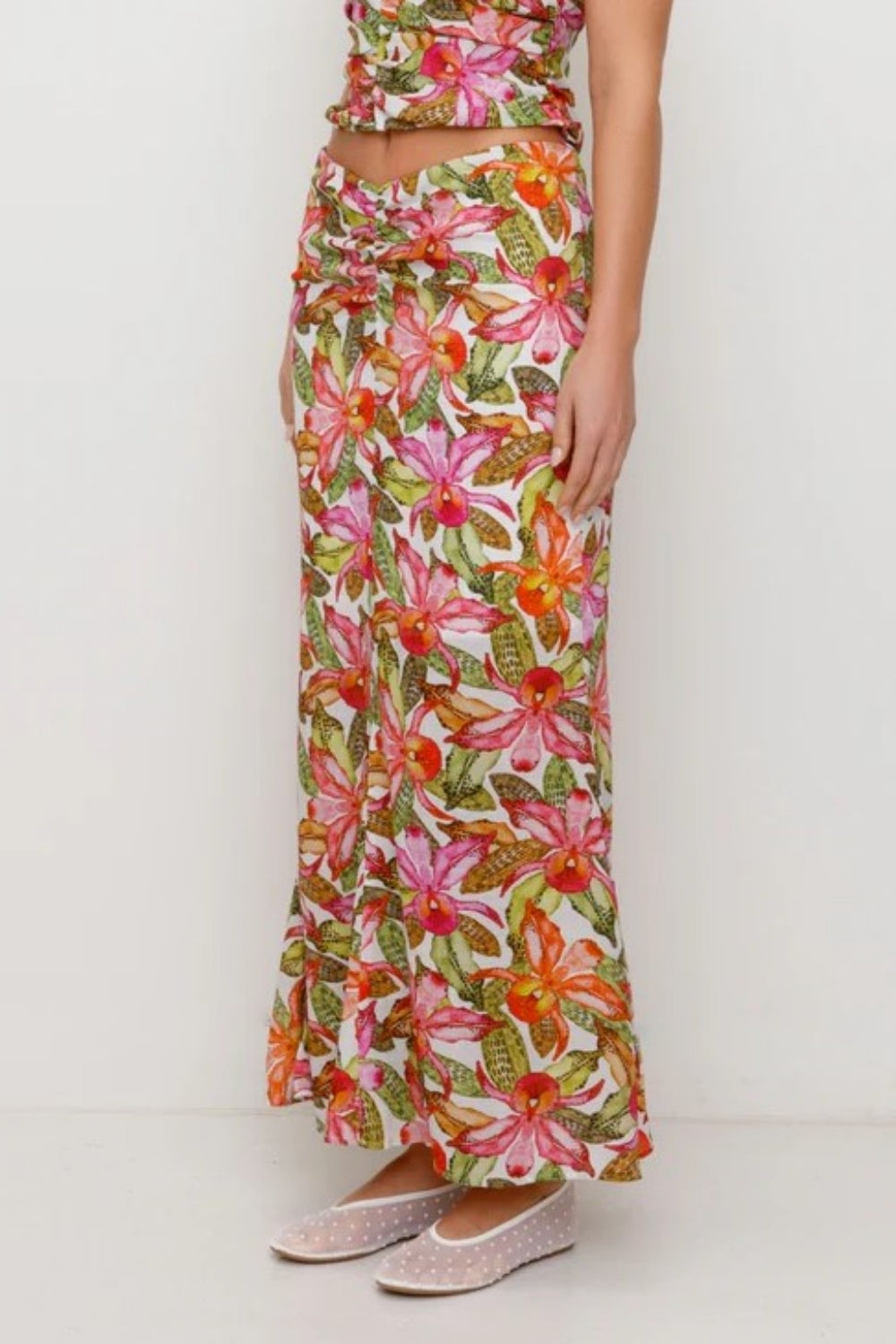 THE WOLF GANG CATIA MAXI SKIRT IRIS