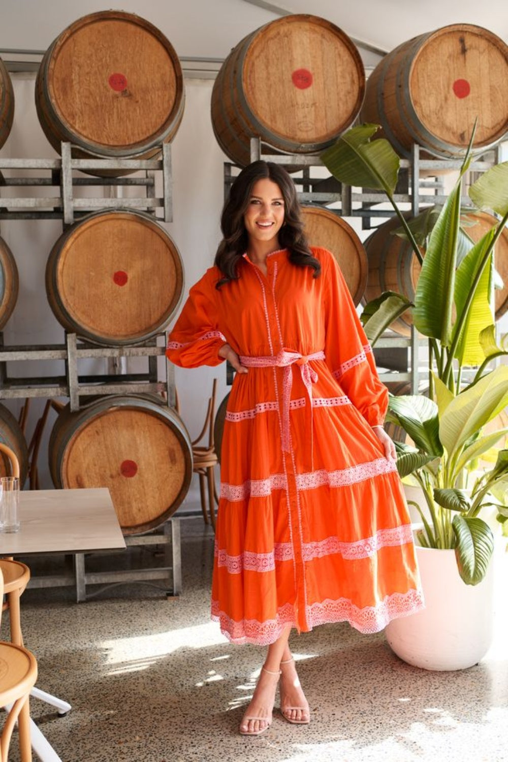 COLLECTIVO CHARLOTTE DRESS MANDARIN LACE