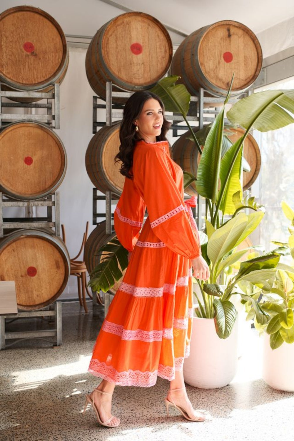 COLLECTIVO CHARLOTTE DRESS MANDARIN LACE