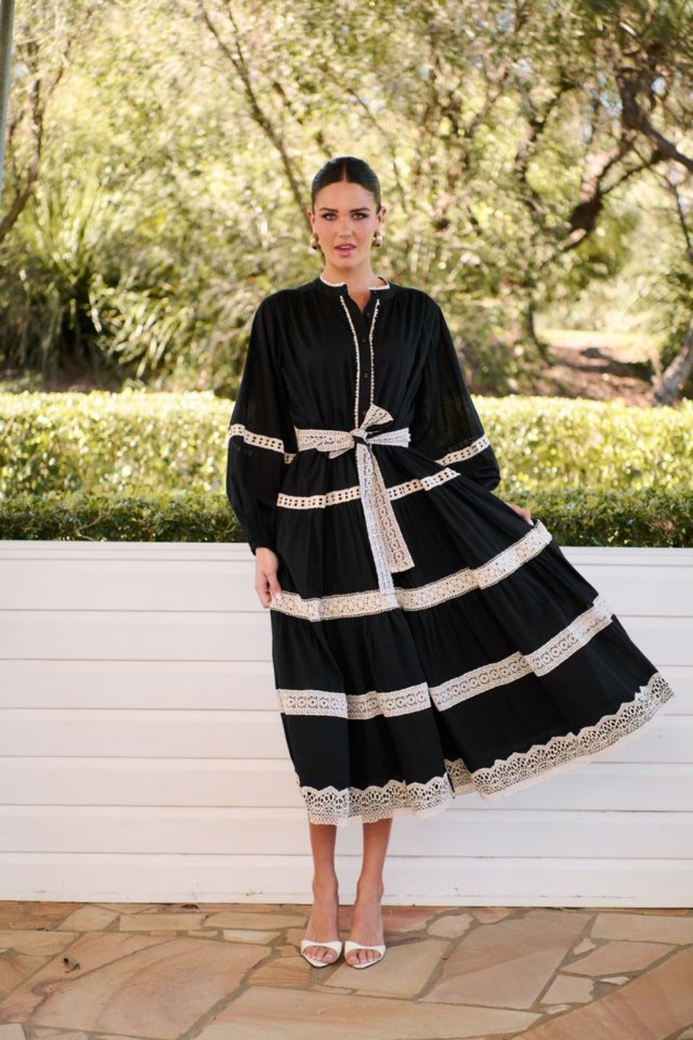 COLLECTIVO CHARLOTTE DRESS MIDNIGHT LACE