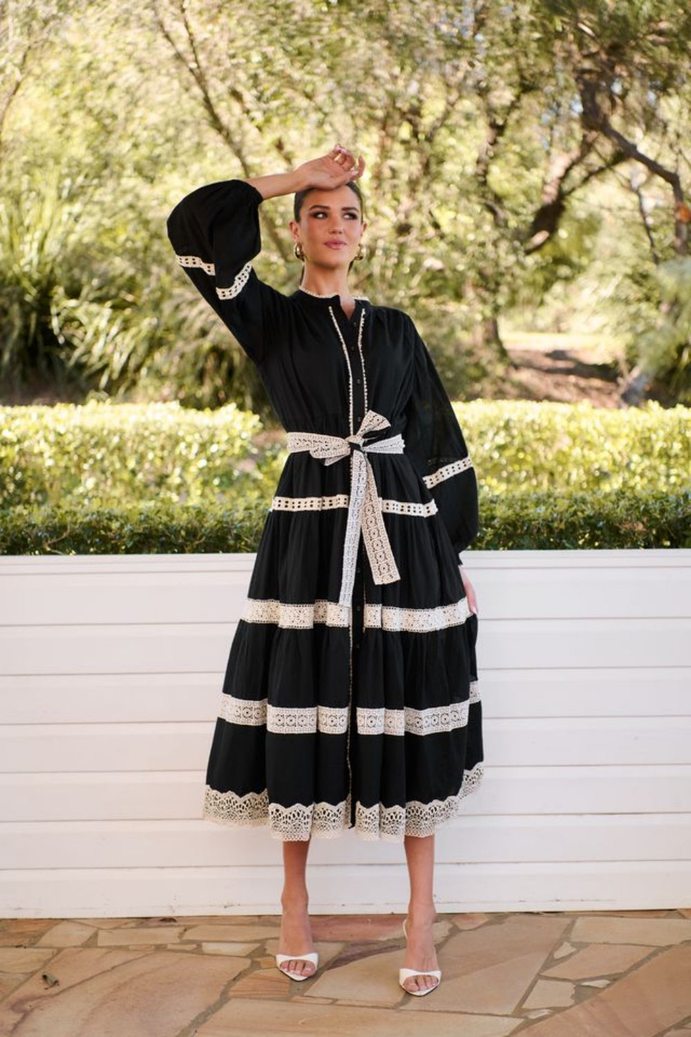 COLLECTIVO CHARLOTTE DRESS MIDNIGHT LACE