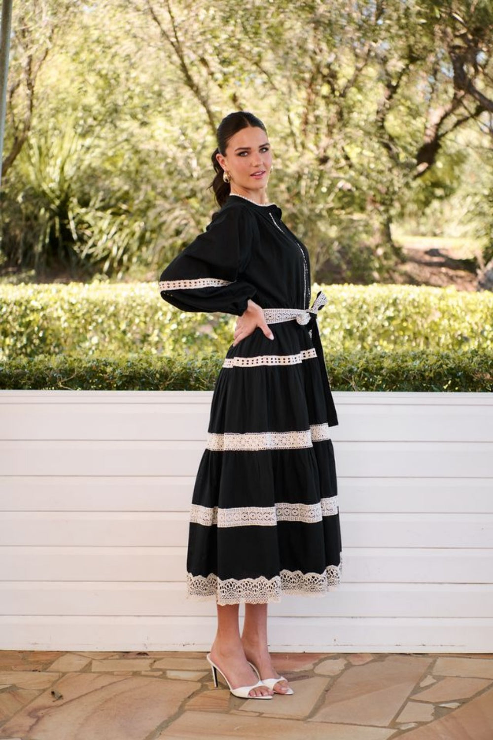 COLLECTIVO CHARLOTTE DRESS MIDNIGHT LACE