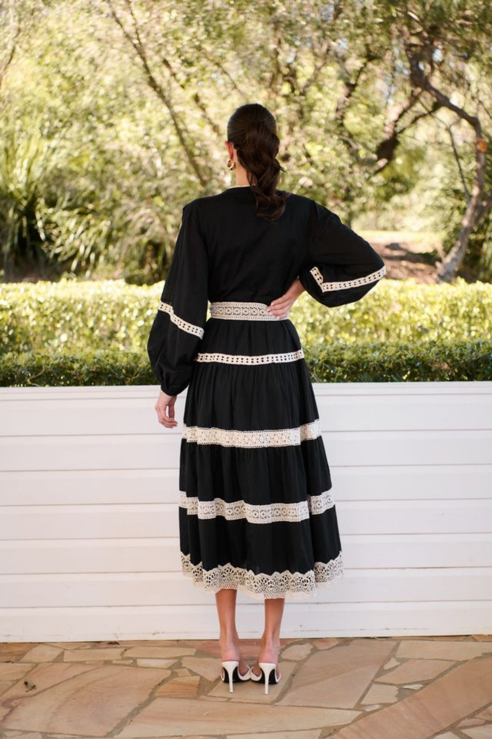 COLLECTIVO CHARLOTTE DRESS MIDNIGHT LACE