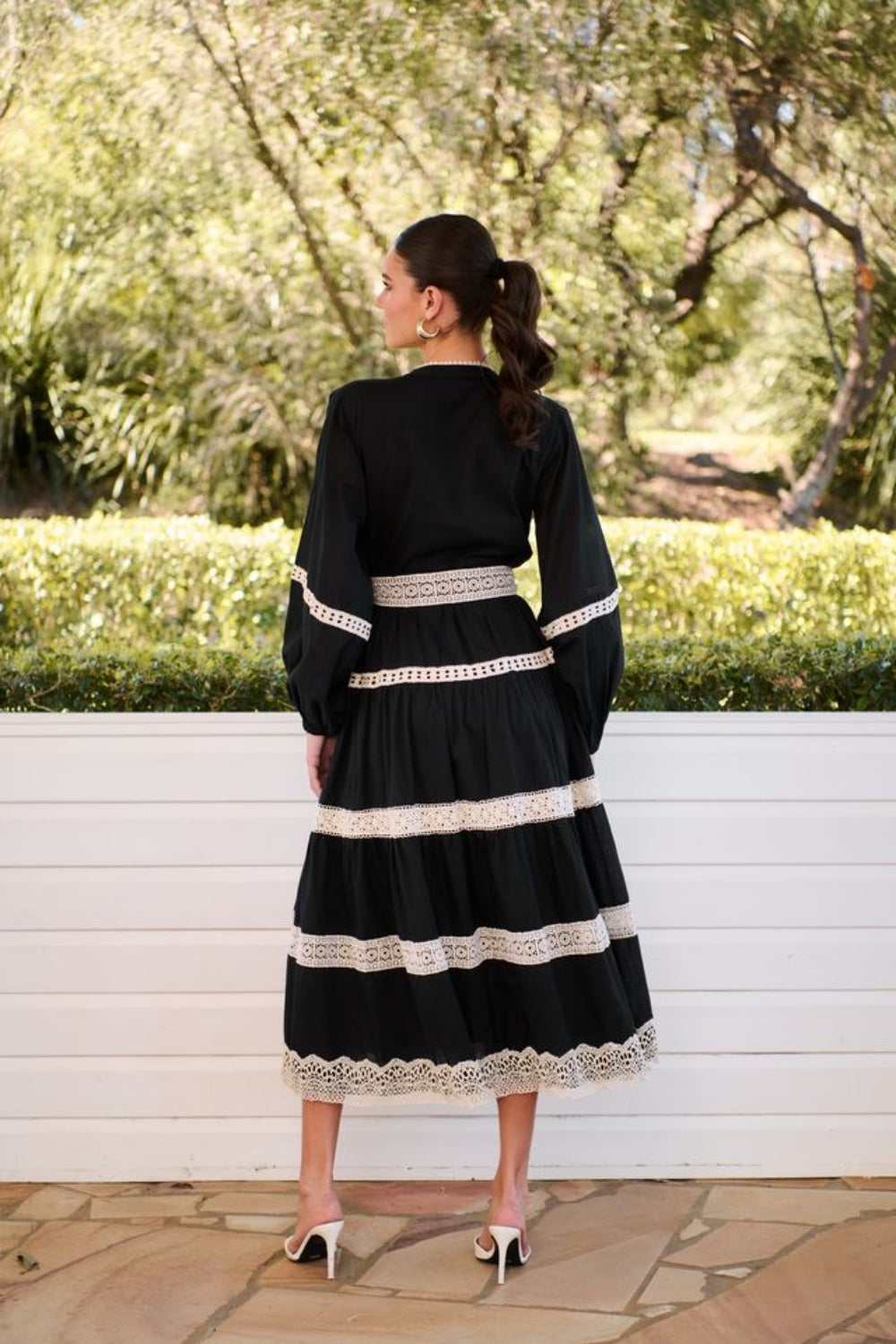 COLLECTIVO CHARLOTTE DRESS MIDNIGHT LACE