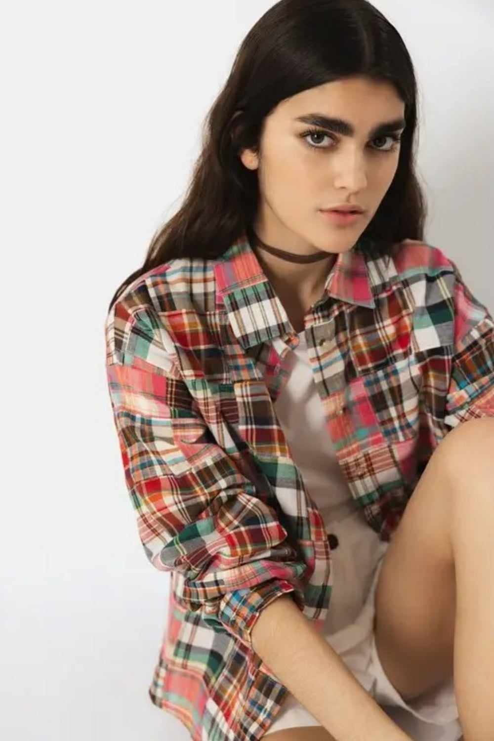 LANIDOR CHECKERS PATCHWORK SHIRT