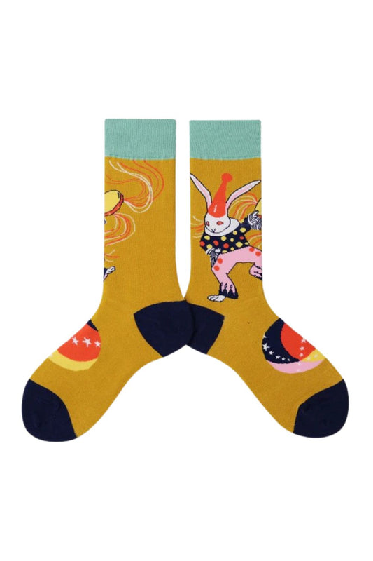 CIRCUS RABBIT COSY SOCKS