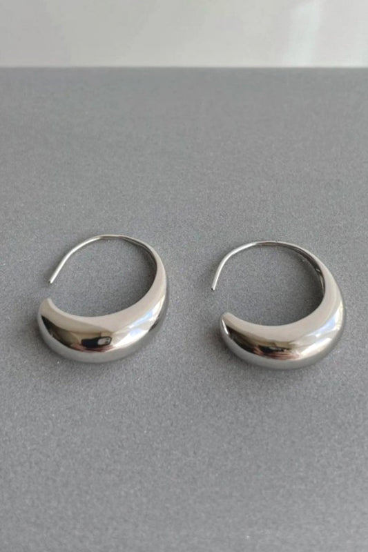 CRESCENT SILVER EARRINGS