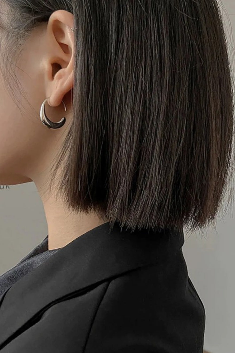 CRESCENT SILVER EARRINGS