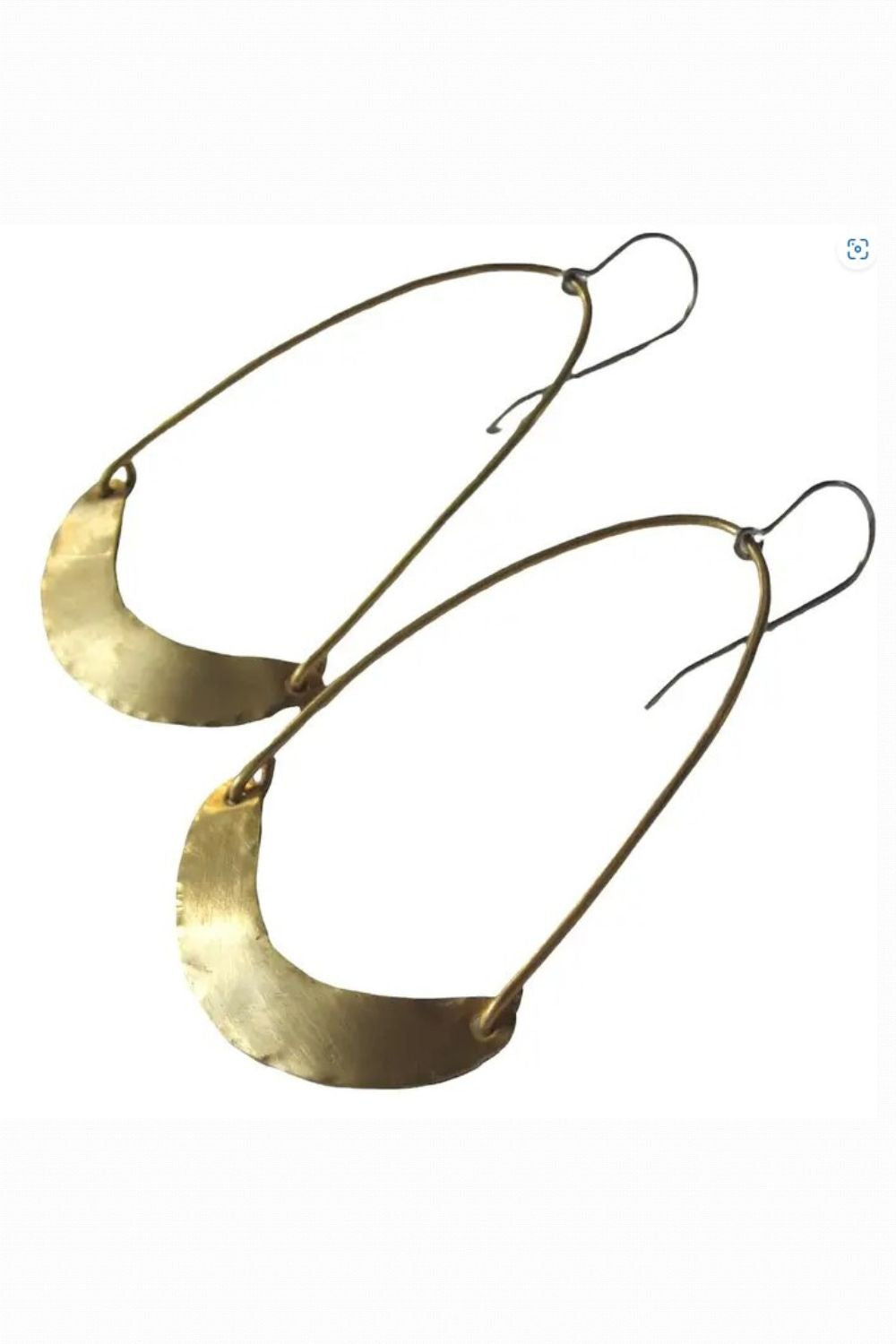 STUDIO 451 JEWELRY LARGE BRASS CRESCENT EARRINGS