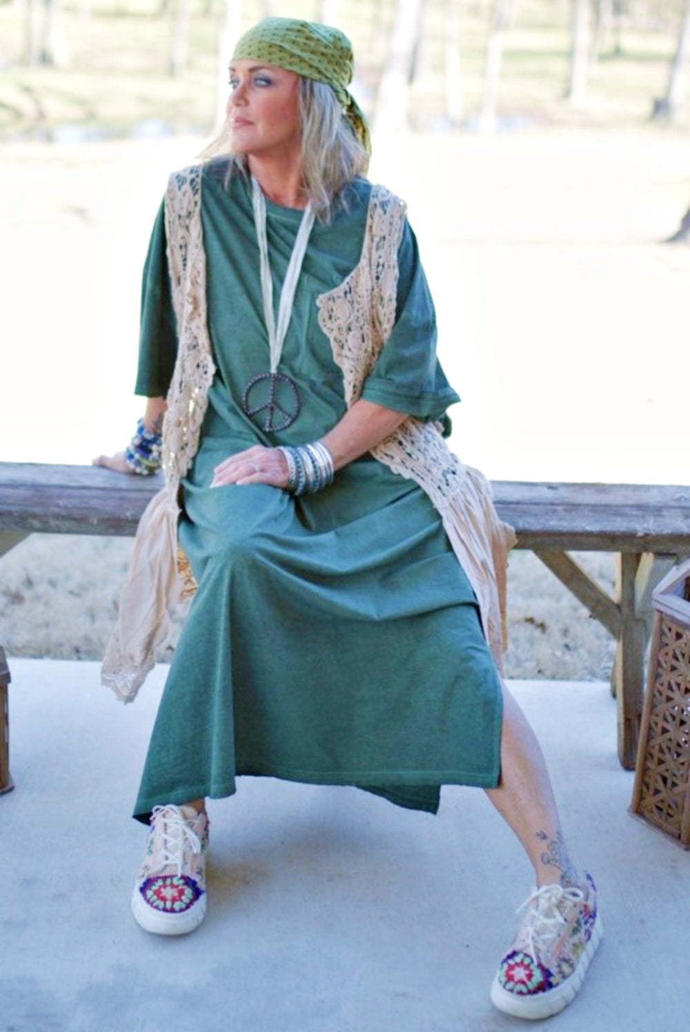 JADED GYPSY CUTE COMFORT DRESS EMERALD