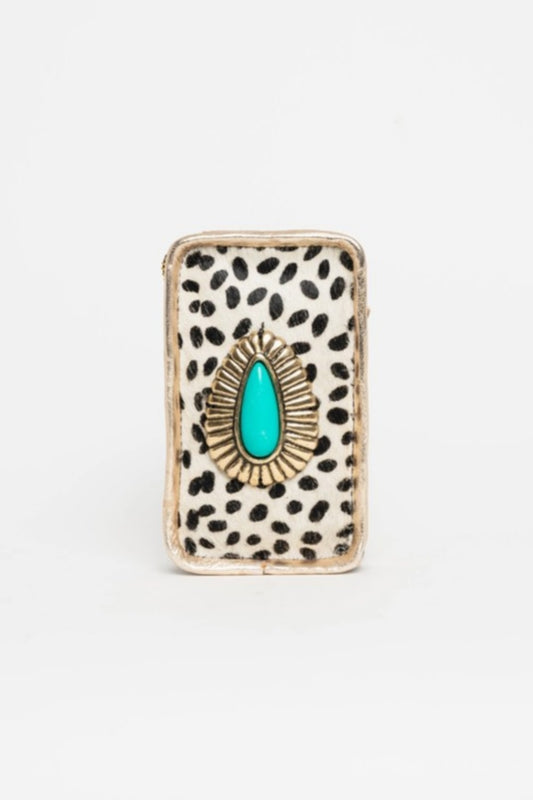 PITI CUITI DALMATION JEWEL CROSSBODY PHONE BAG