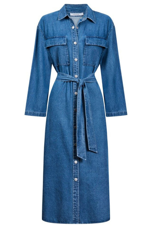HAVEN DENVER DENIM SHIRT DRESS