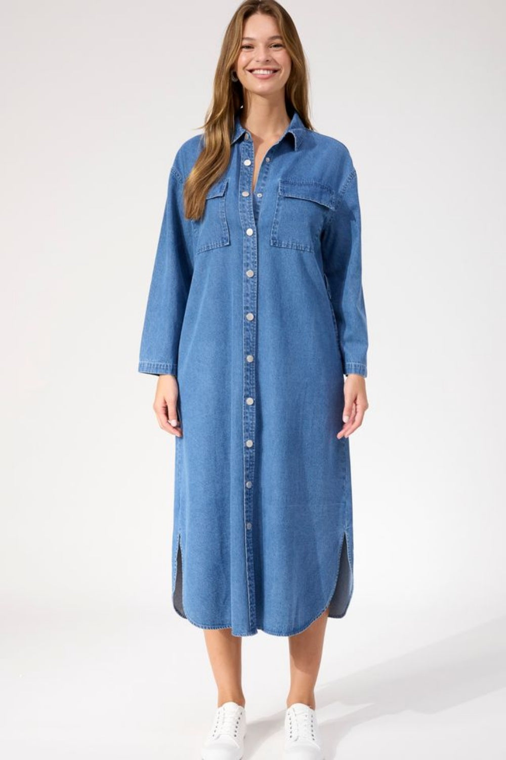 HAVEN DENVER DENIM SHIRT DRESS