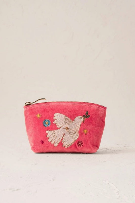 ELIZABETH SCARLETT DOVES OF PEACE COIN PURSE