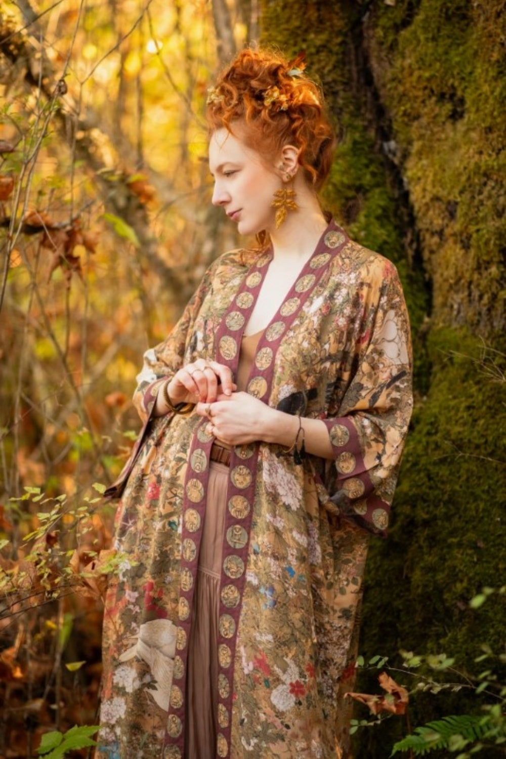 MARKET OF STARS DREAM WEAVER BAMBOO DUSTER KIMONO WITH BELT