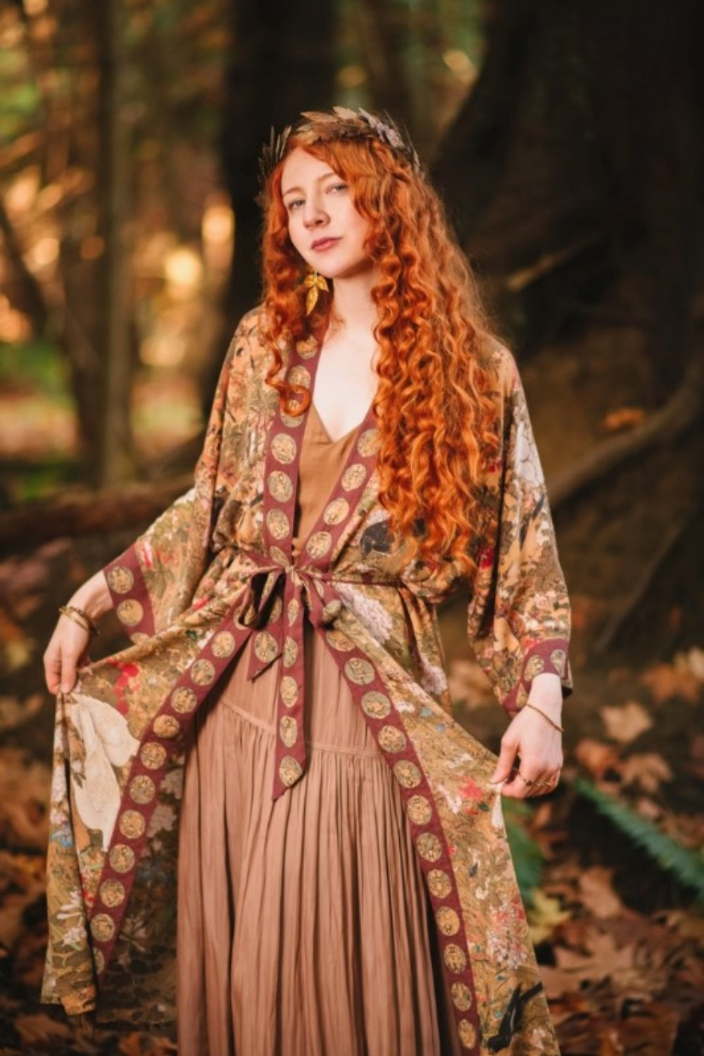 MARKET OF STARS DREAM WEAVER BAMBOO DUSTER KIMONO WITH BELT