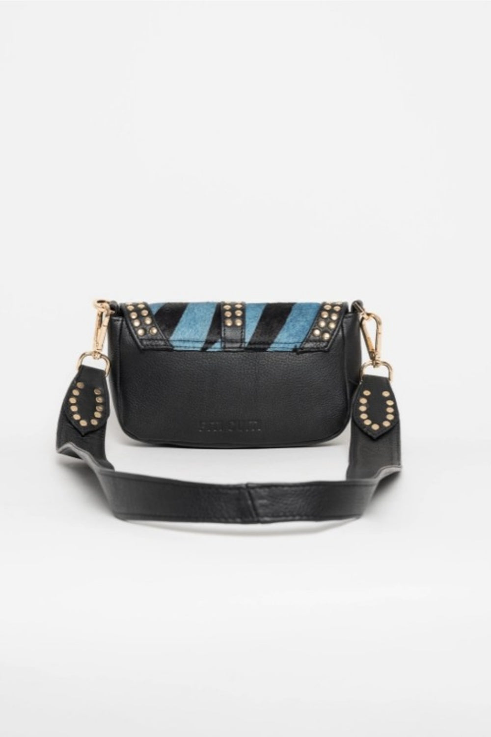 PITI CUITI EDITH BLUE ZEBRA CROSSBODY BAG