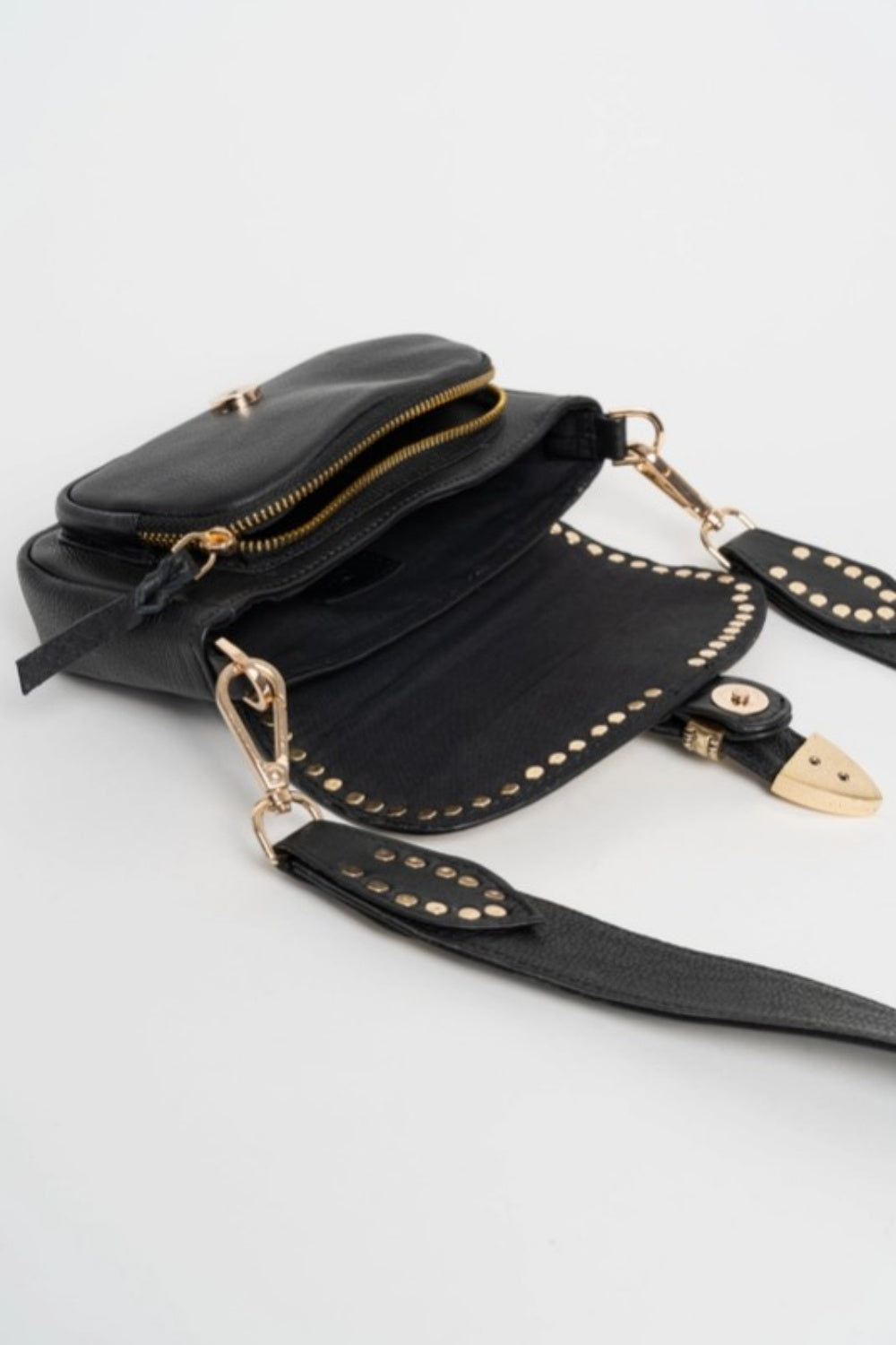 PITI CUITI EDITH BLUE ZEBRA CROSSBODY BAG