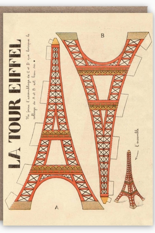 THE PATTERN BOOK LA EIFFEL TOWER GREETING CARD