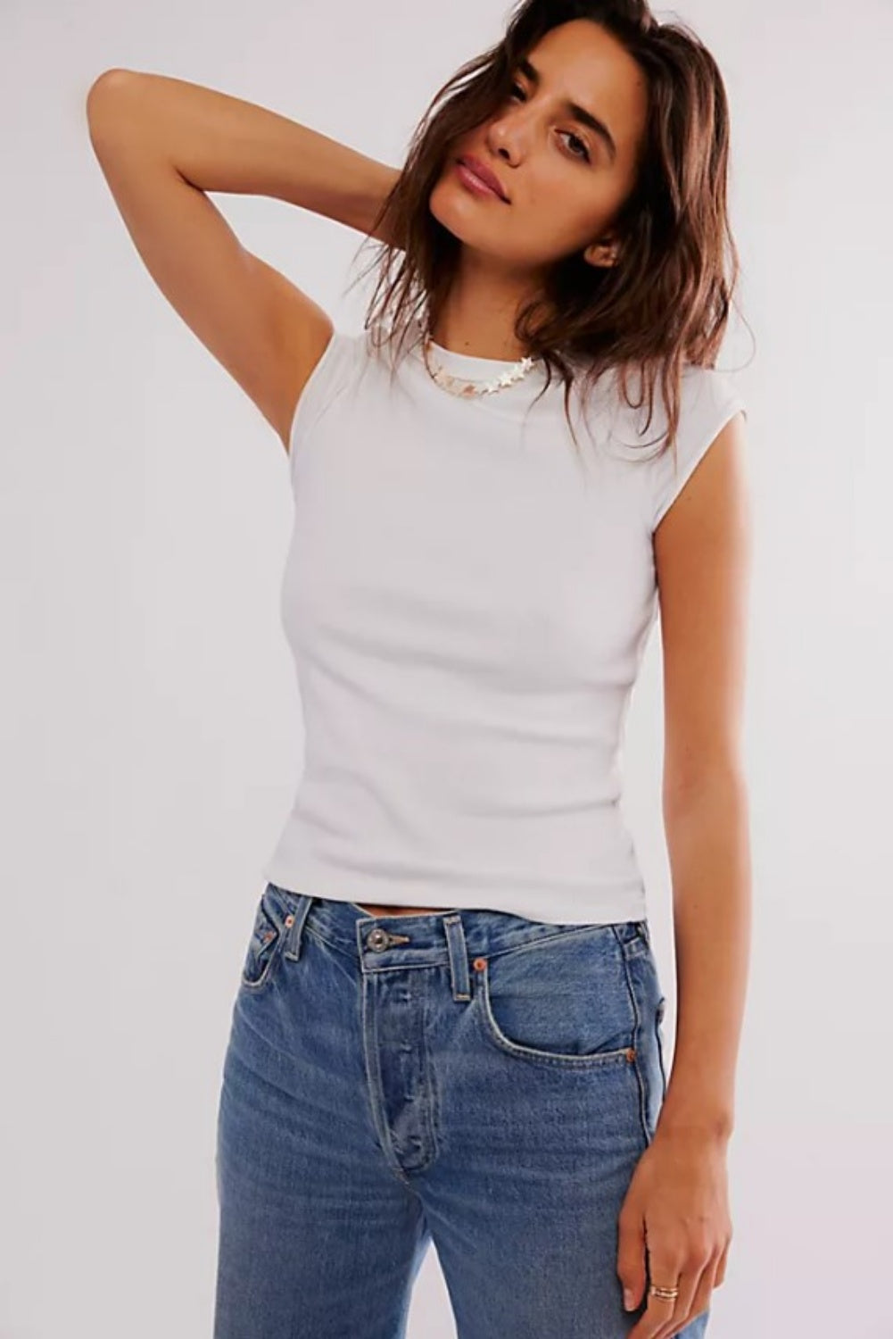 FREE PEOPLE EVER HAD TEE IVORY