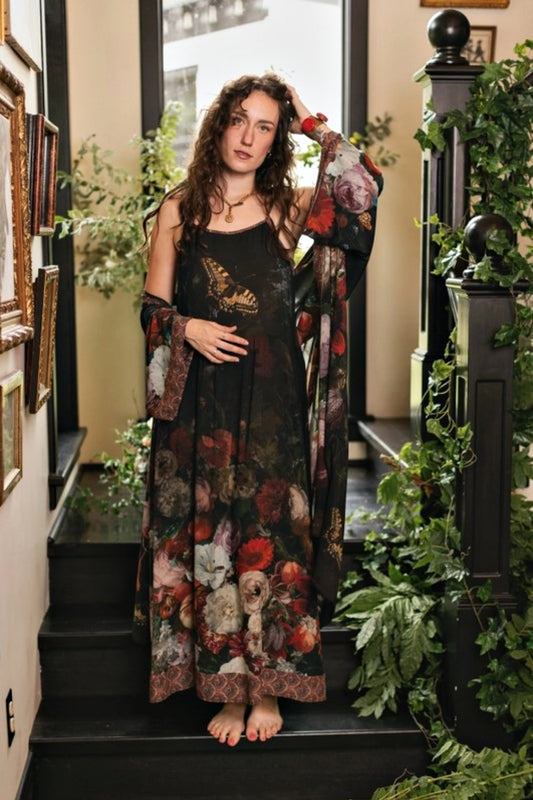 MARKET OF STARS FLIGHT OF FANCY BOHEME LONG BAMBOO SLIP DRESS