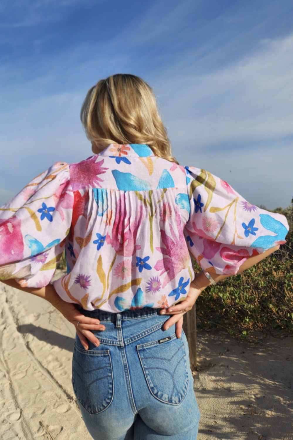 ELIZA PIRO GIA SHIRT PINK BOUQUET