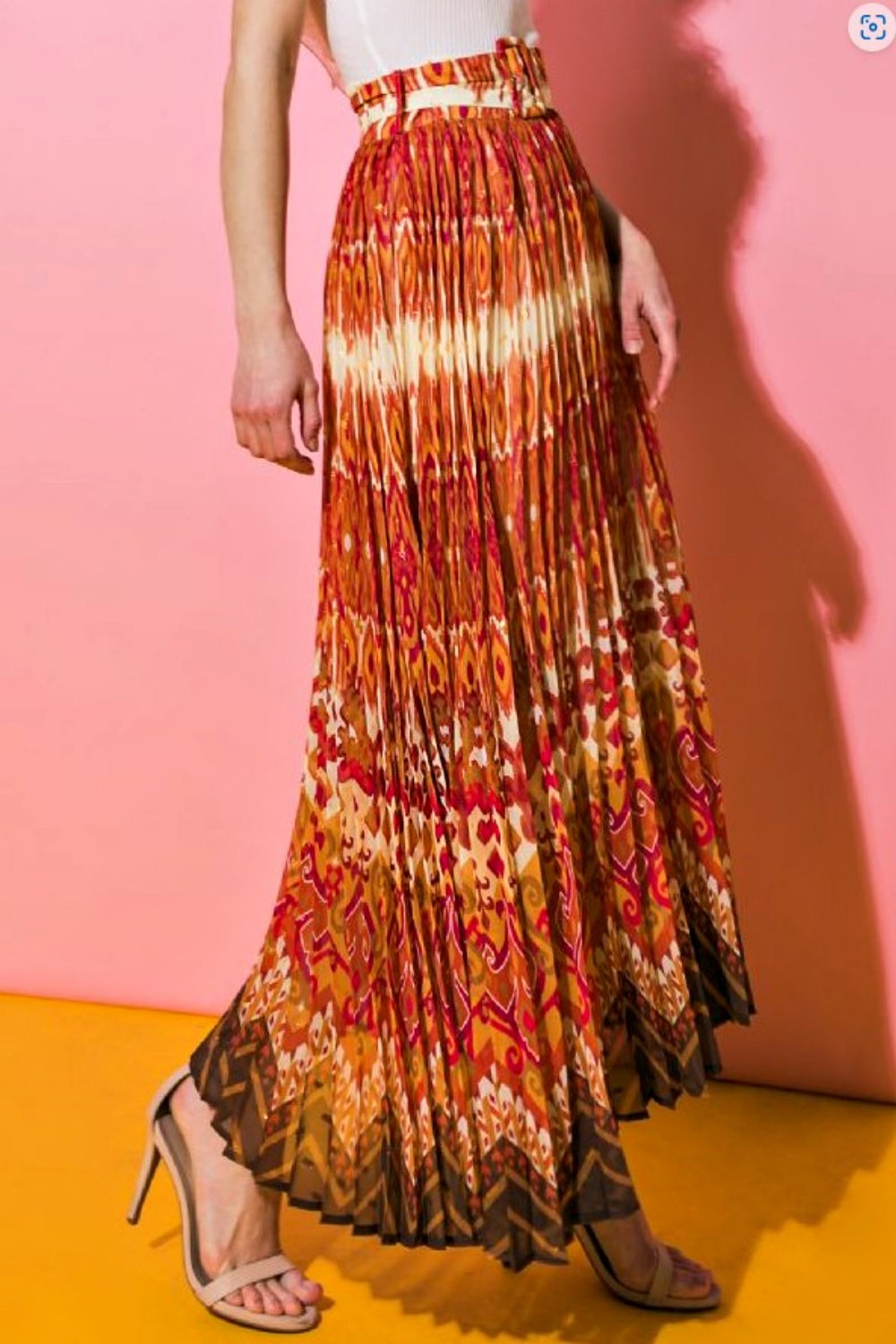 FLYING TOMATO GISELLE PLEATED MAXI SKIRT