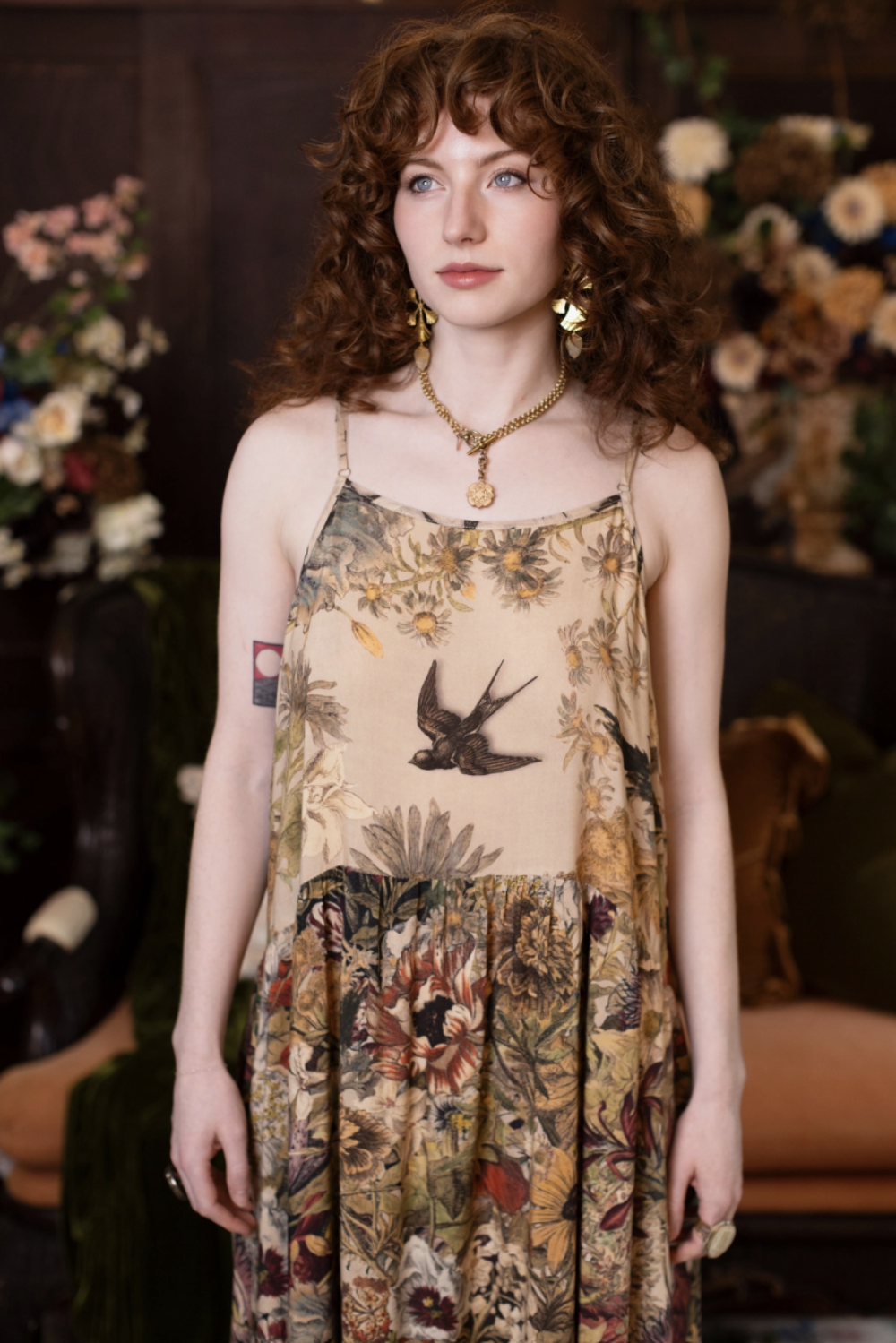 MARKET OF STARS BOHEME SLIP DRESS GOLDEN HOUR