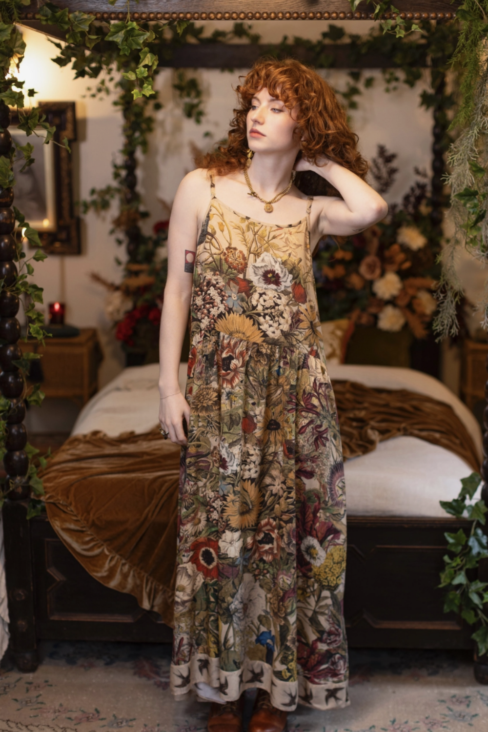 MARKET OF STARS BOHEME SLIP DRESS GOLDEN HOUR