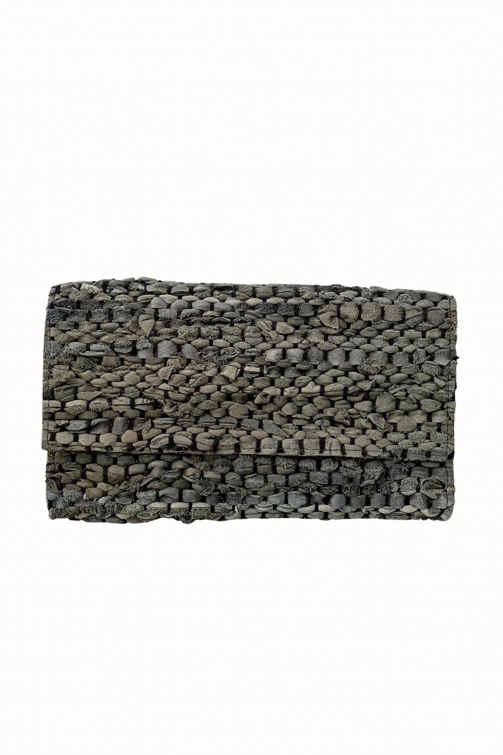 GROSVENOR WOVEN SUEDE CLUTCH