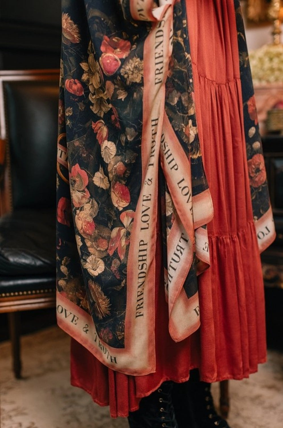 MARKET OF STARS HEART OF GOLD STARDUSTER KIMONO WITH SACRED HEART