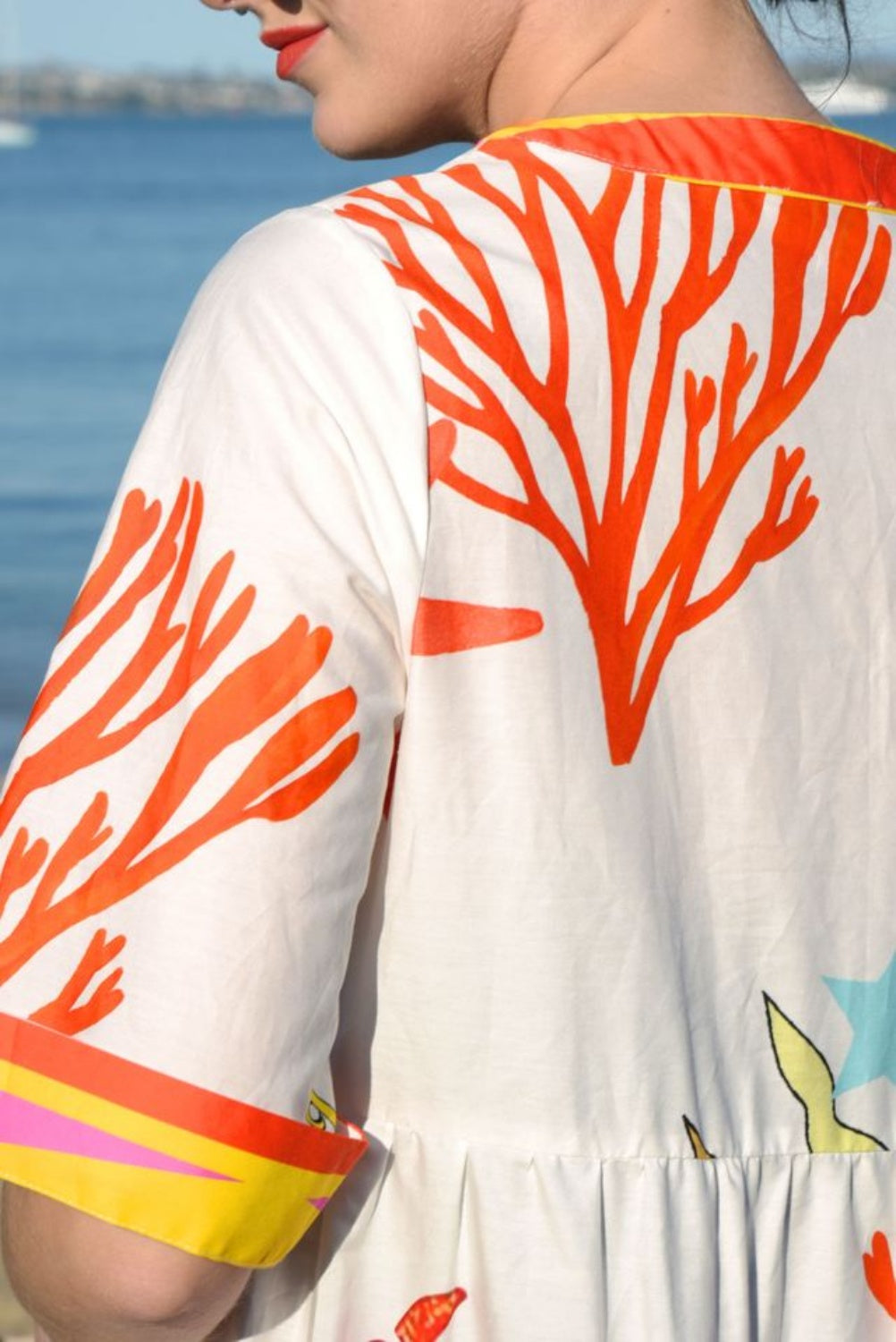 CURATE HIGH + RISING DRESS SUNNY SIDE UP WHITE