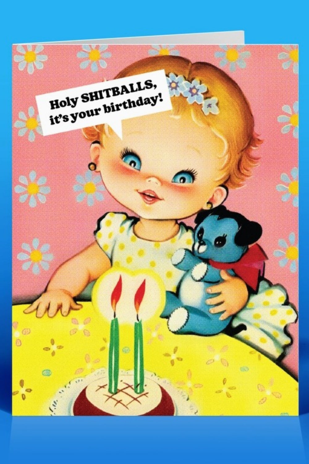 HOLY SHITBALLS GREETING CARD